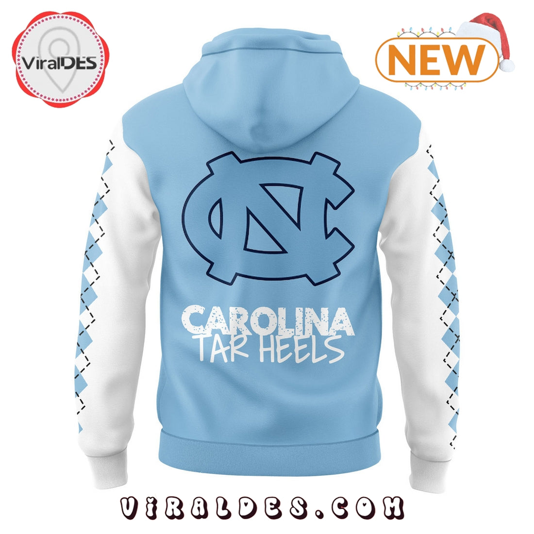 North Carolina Heels Blue Basketball Hoodie