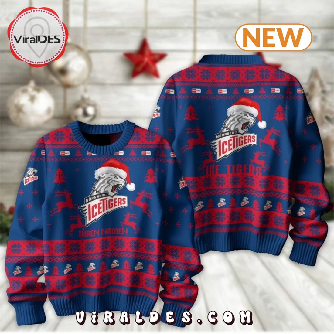 Nurnberg Ice Tigers 2024 Christmas Ugly Sweater