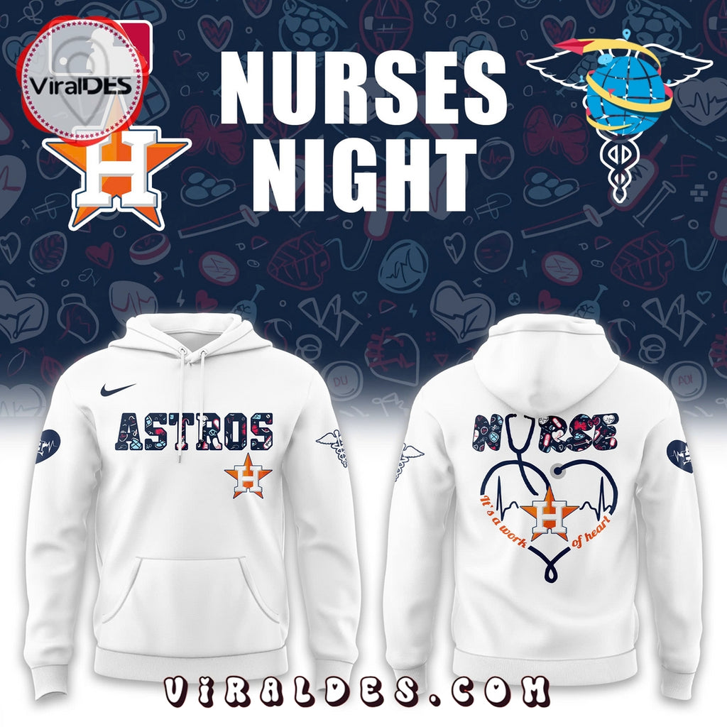 Nurses Night x Houston Astros White Hoodie