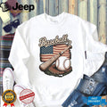 Vintage American Flag Baseball Glove and Bat Sports Graphic T Shirt