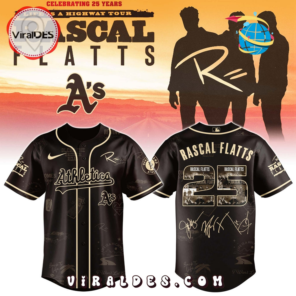 Oakland Athletics MLB x Rascal Flatts Life Is a Highway Tour Jersey