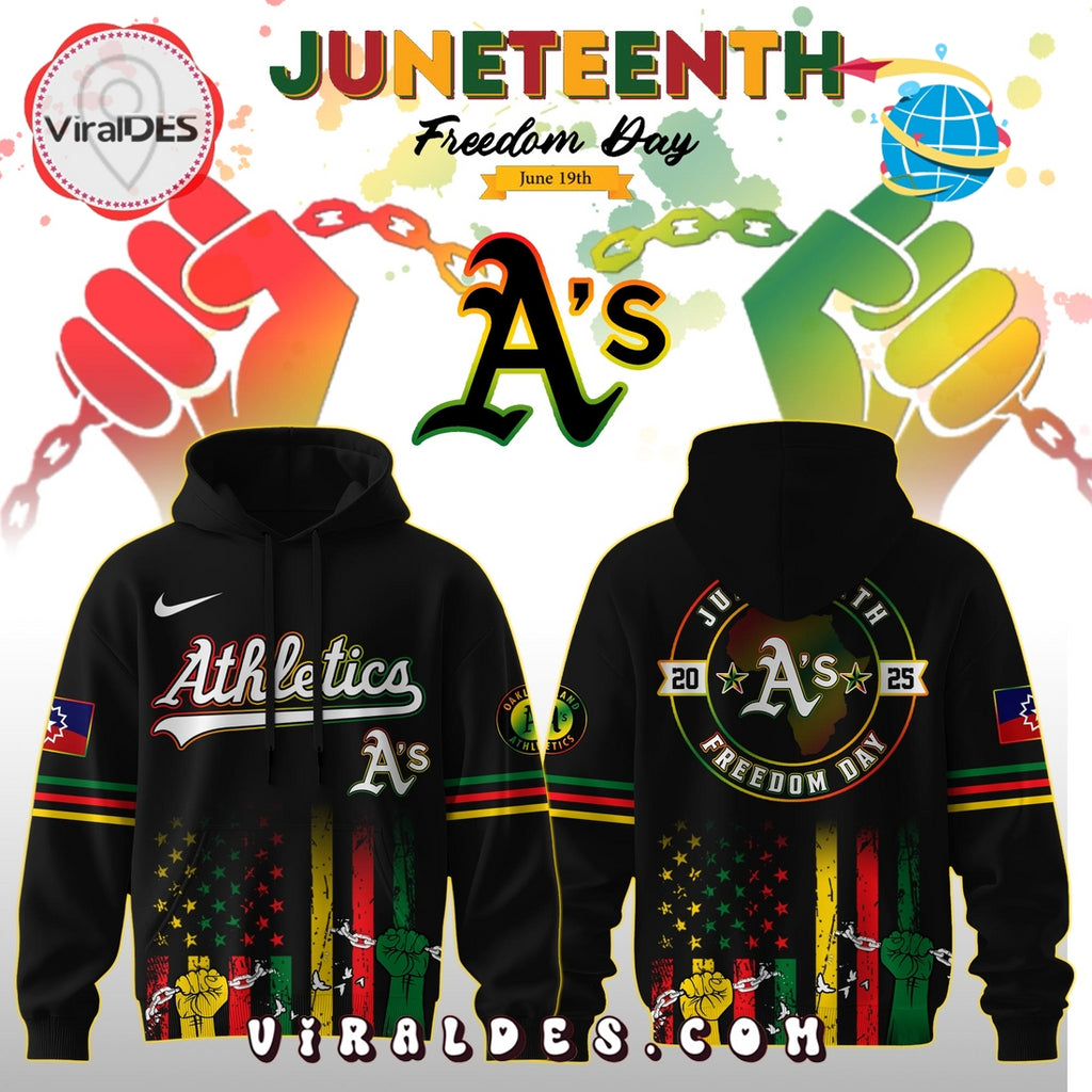 Oakland Athletics x 2025 Juneteenth Freedom Day Hoodie, Long Pants