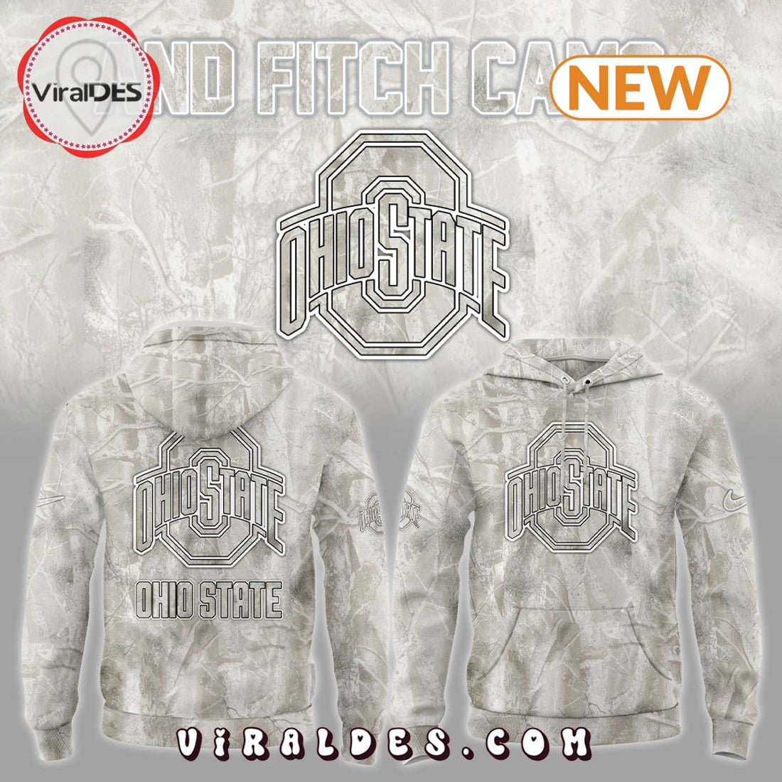 Ohio State Football And Fitch Camo Hoodie, Jogger, Cap