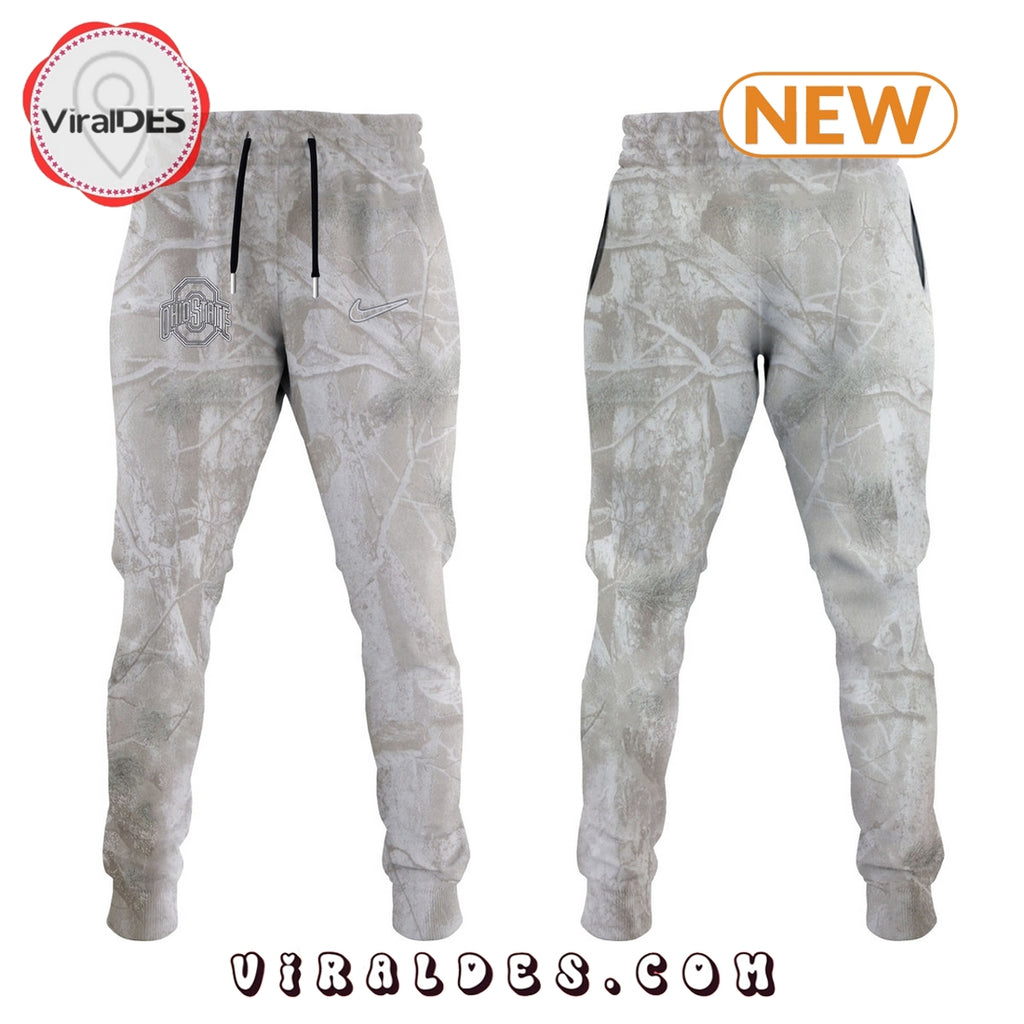 Ohio State Football And Fitch Camo Hoodie, Jogger, Cap
