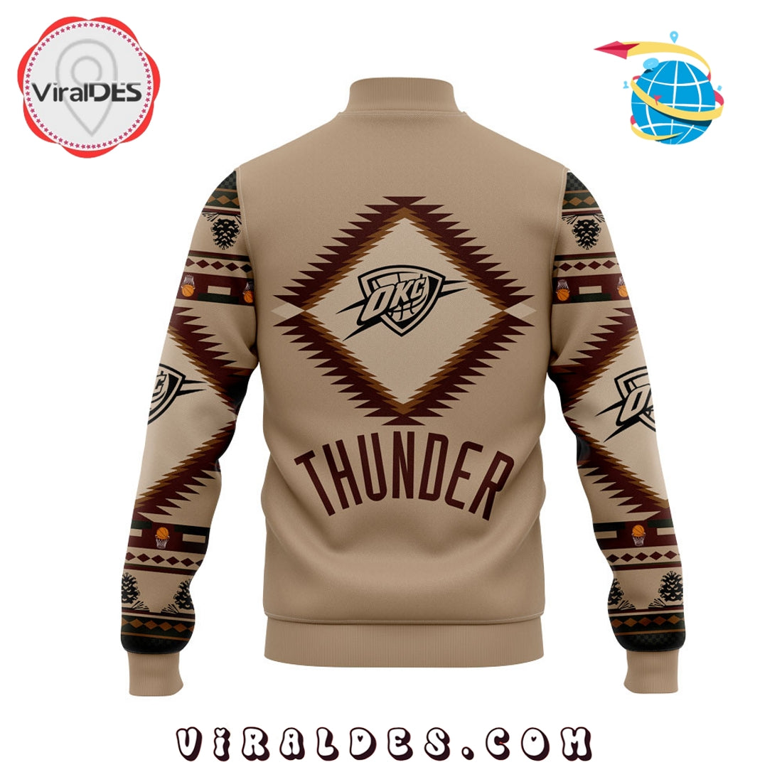 Oklahoma City Thunder Native American Heritage Baseball Jacket