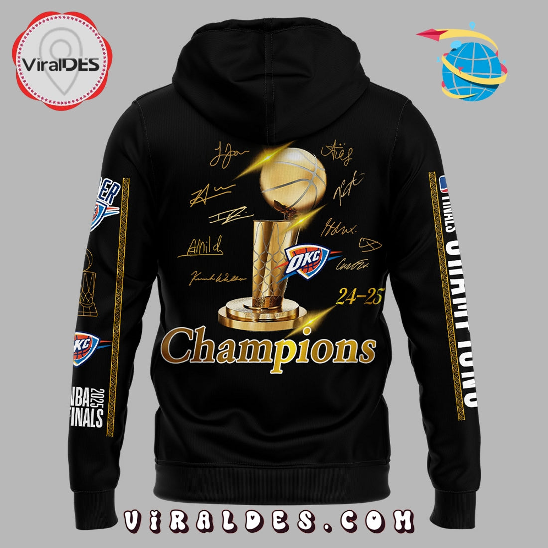 Oklahoma City Thunder NBA Champions 2025 Hoodie, Long Pants