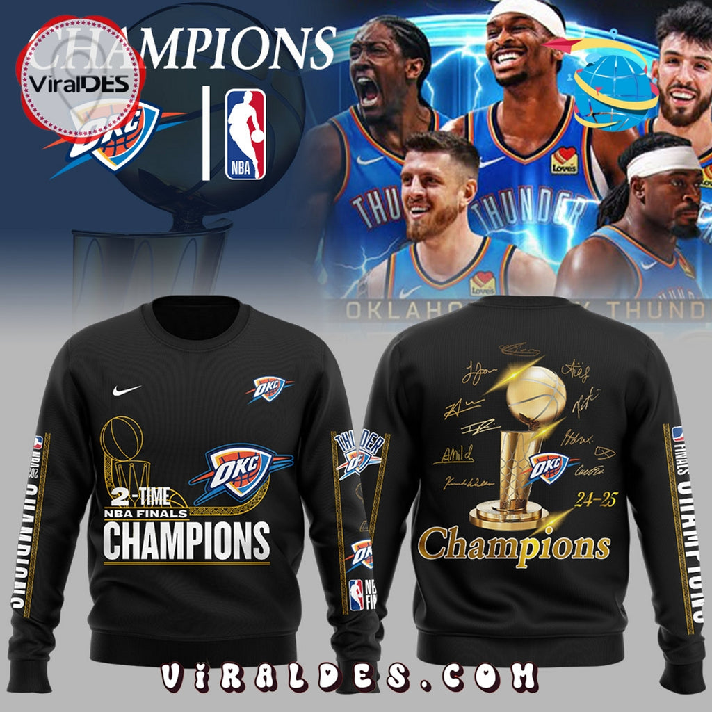 Oklahoma City Thunder NBA Champions Hoodie 2025