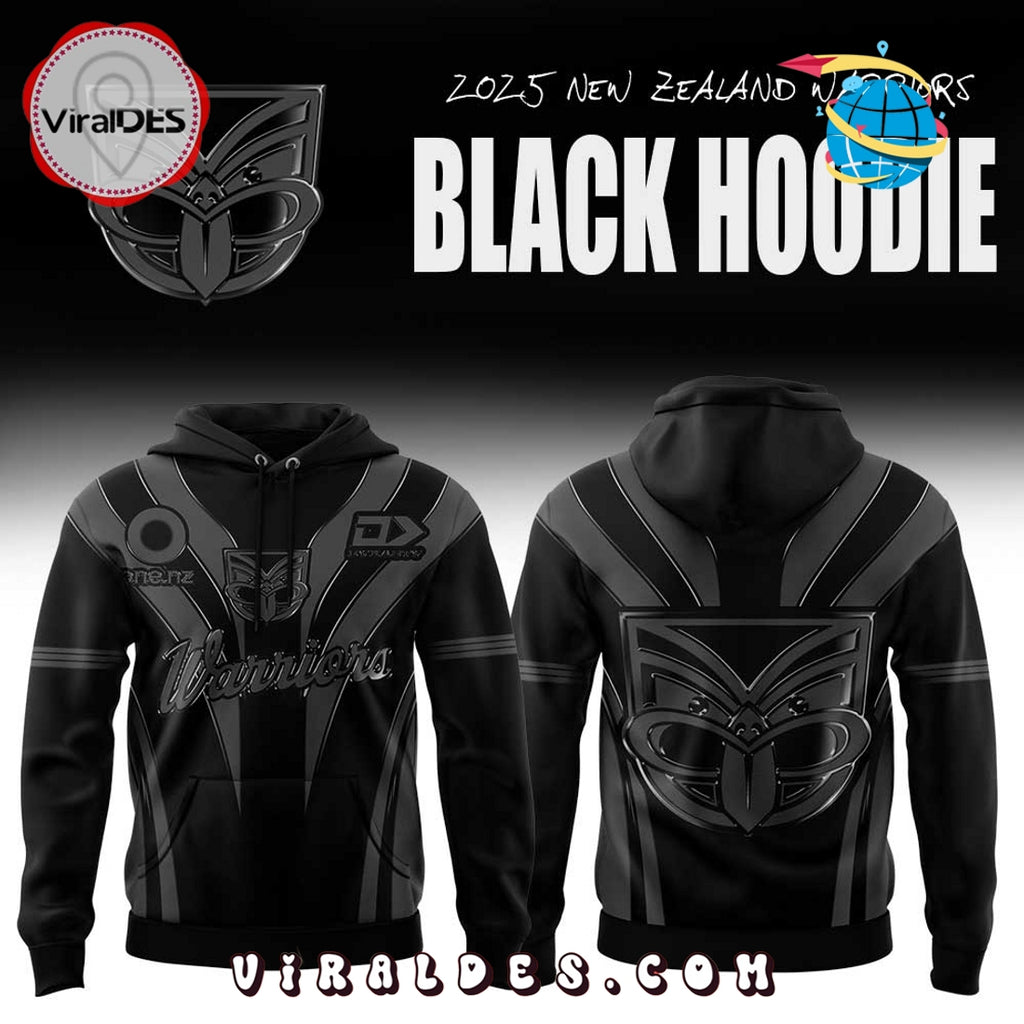One NZ Warriors Back In Black Limited Edition Hoodie