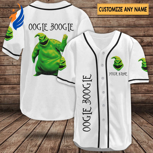 Oogie Boogie Baseball Jersey & Shirt: Horror Movie Shirts Nightmare Before Christmas Unique Oogie Boogie Gifts - Bafud