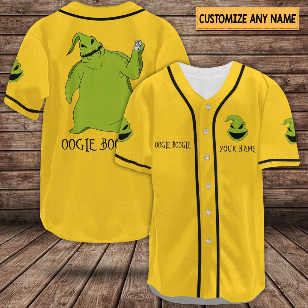 Oogie Boogie Jersey: Baseball Shirt & Horror Movie Gift with Nightmare Before Theme - Bafud