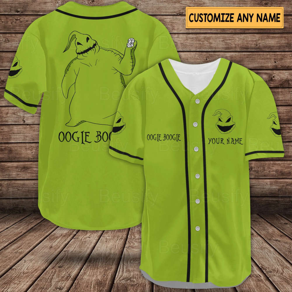 Oogie Boogie Jersey: Baseball Shirt & Horror Movie Gift with Nightmare Before Theme - Bafud
