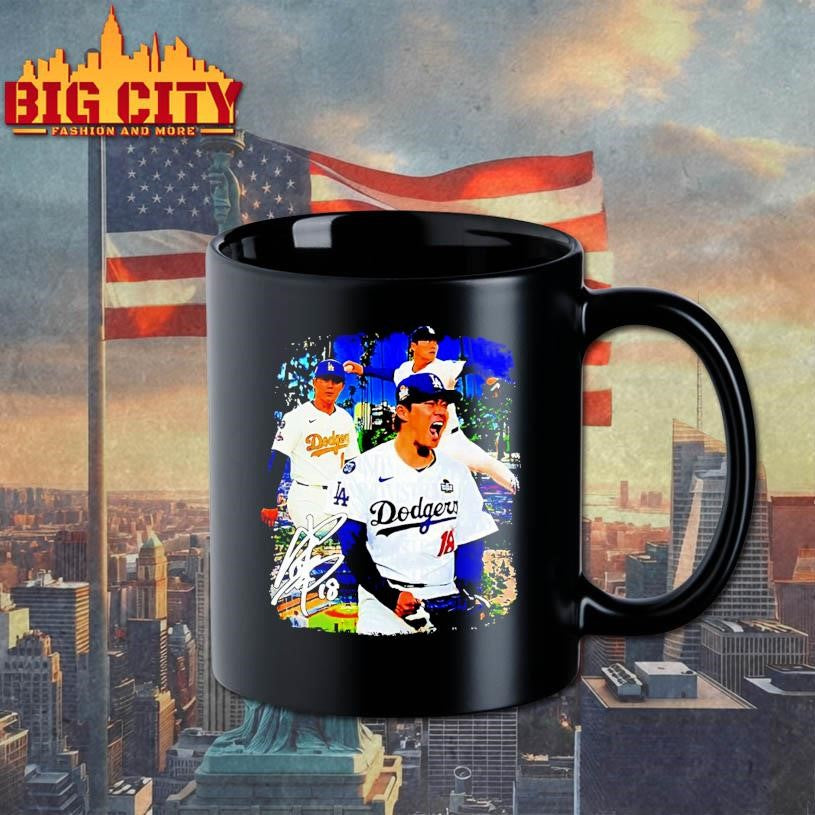 oshinobu Yamamoto Los Angeles Dodgers Signature Player Collage 2026 Shirt