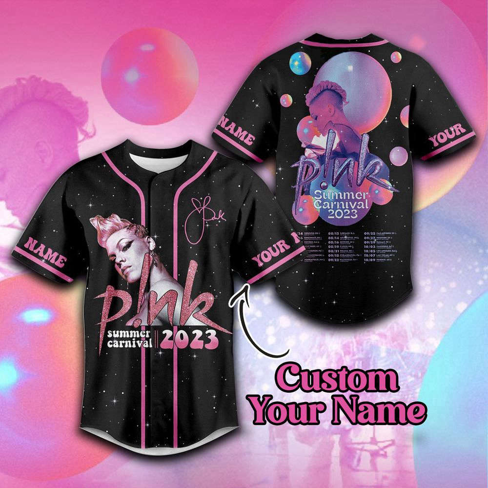 P!nk Summer Carnival 2023 Personalized Adult Baseball Jersey For Men Women - lylyprint.com T-Shirts, Hoodie,... (Image 3)