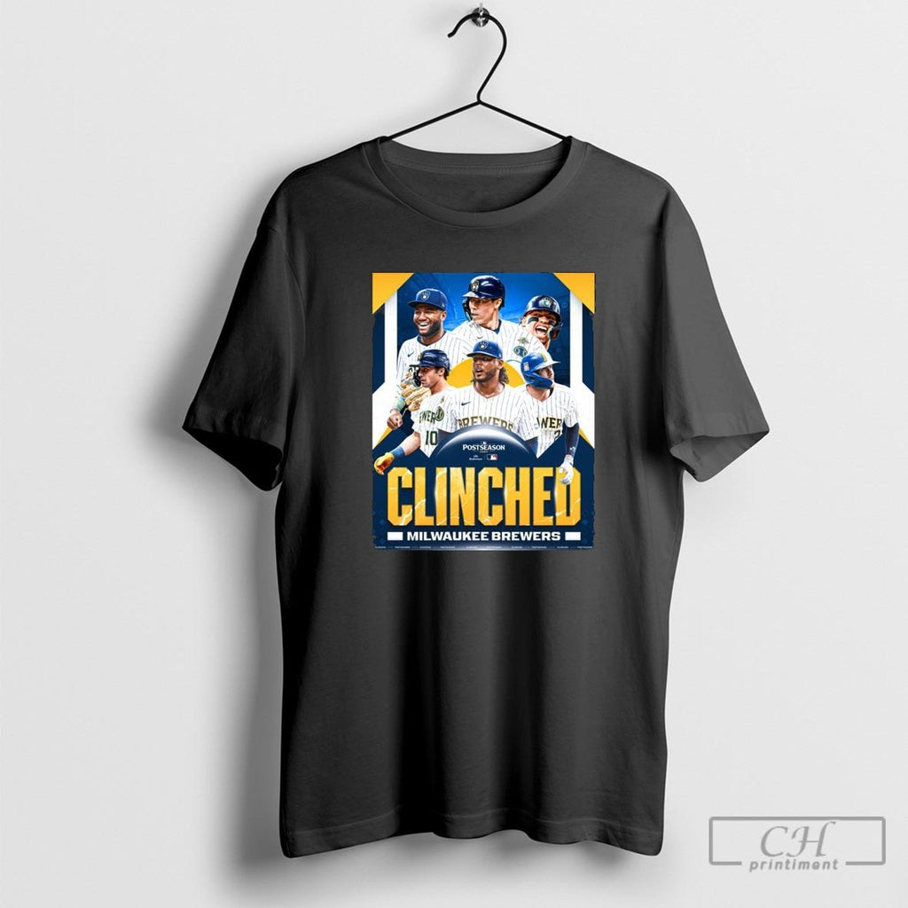 Pkd3hkia Milwaukee Brewers 2025 Mlb Postseason Clinched Shirt Sweater
