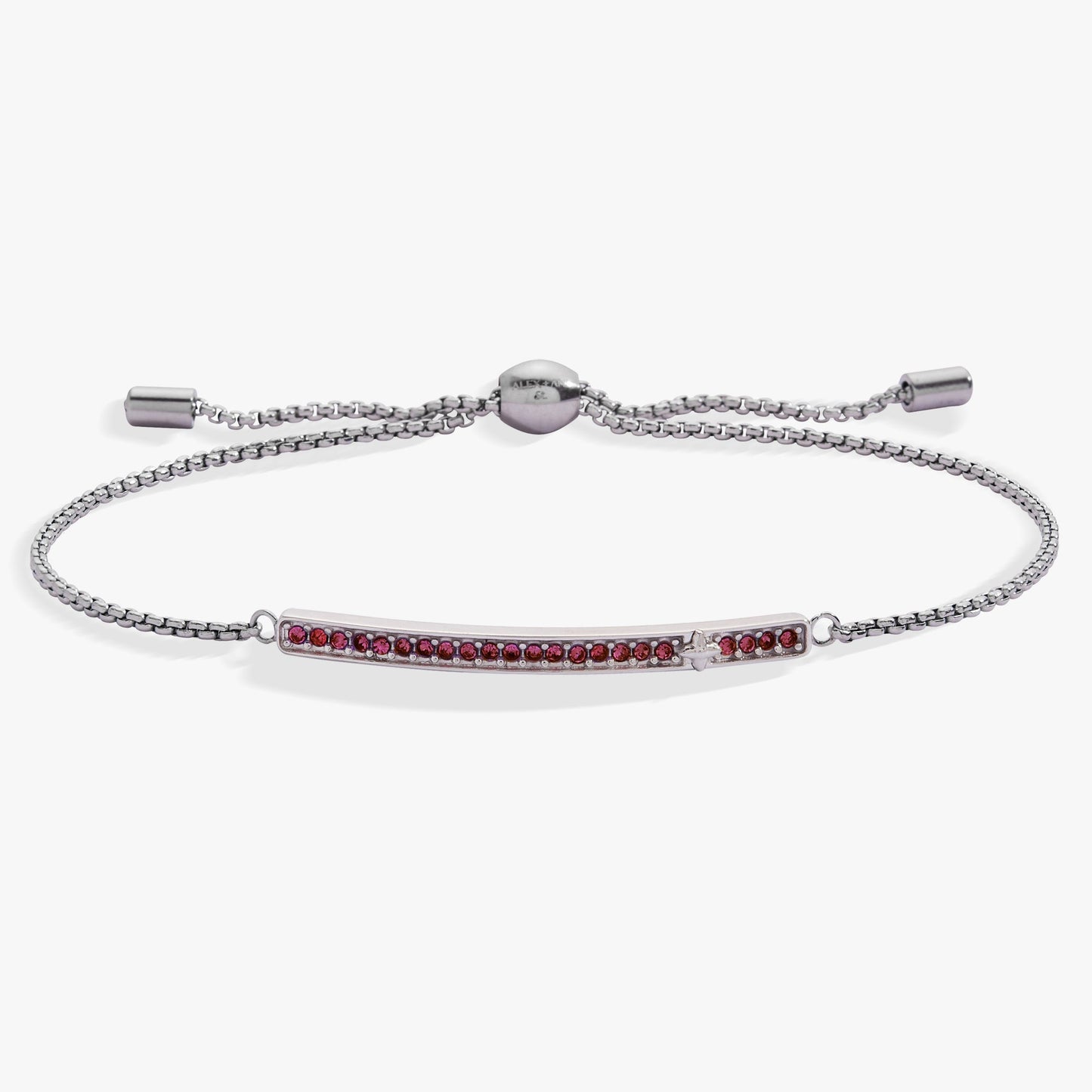 February Everyday Birthstone Pave Bolo Bracelet