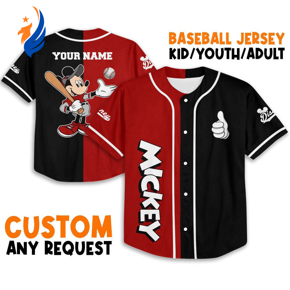 Personalize Disney Mickey Jersey: Cute Gifts & Best Birthday Gift for Fans - Disney Baseball Jersey Sports - Bafud