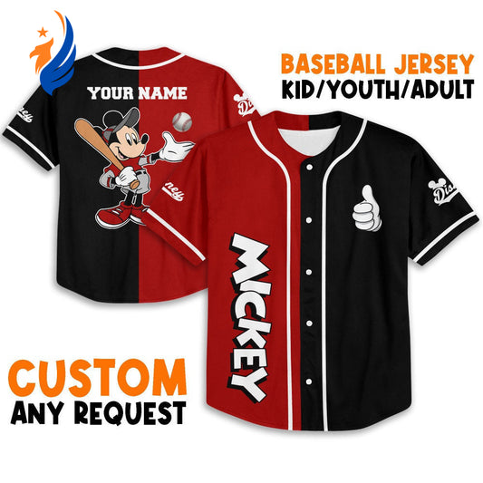Personalize Disney Mickey Jersey: Cute Gifts & Best Birthday Gift for Fans - Disney Baseball Jersey Sports - Bafud