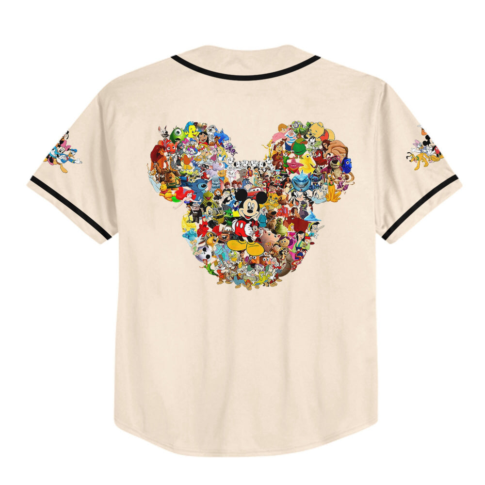 Customize Your Disneyland Experience with Personalized Mickey Head Jersey - Perfect Disney Baseball Sports Gift for Fans! - Bafud