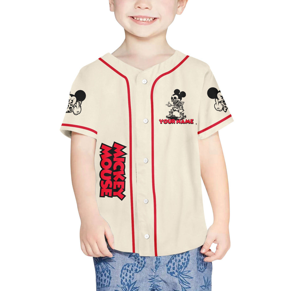 Personalize Mickey Bad Jersey - Disney Baseball Sports Tee Cute Gift for Fans at Magic Kingdom - Birthday - Bafud