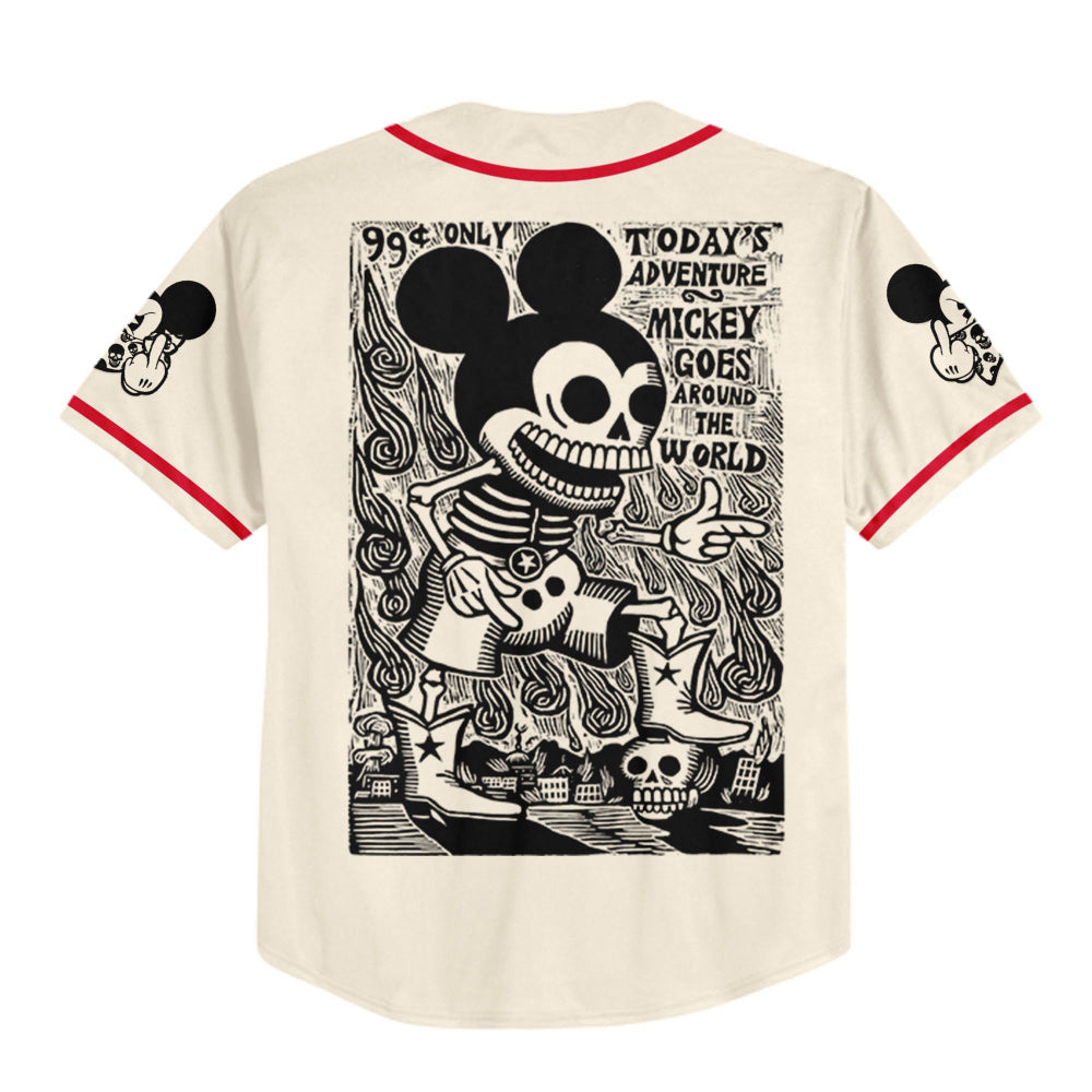 Personalize Mickey Bad Jersey - Disney Baseball Sports Tee Cute Gift for Fans at Magic Kingdom - Birthday - Bafud