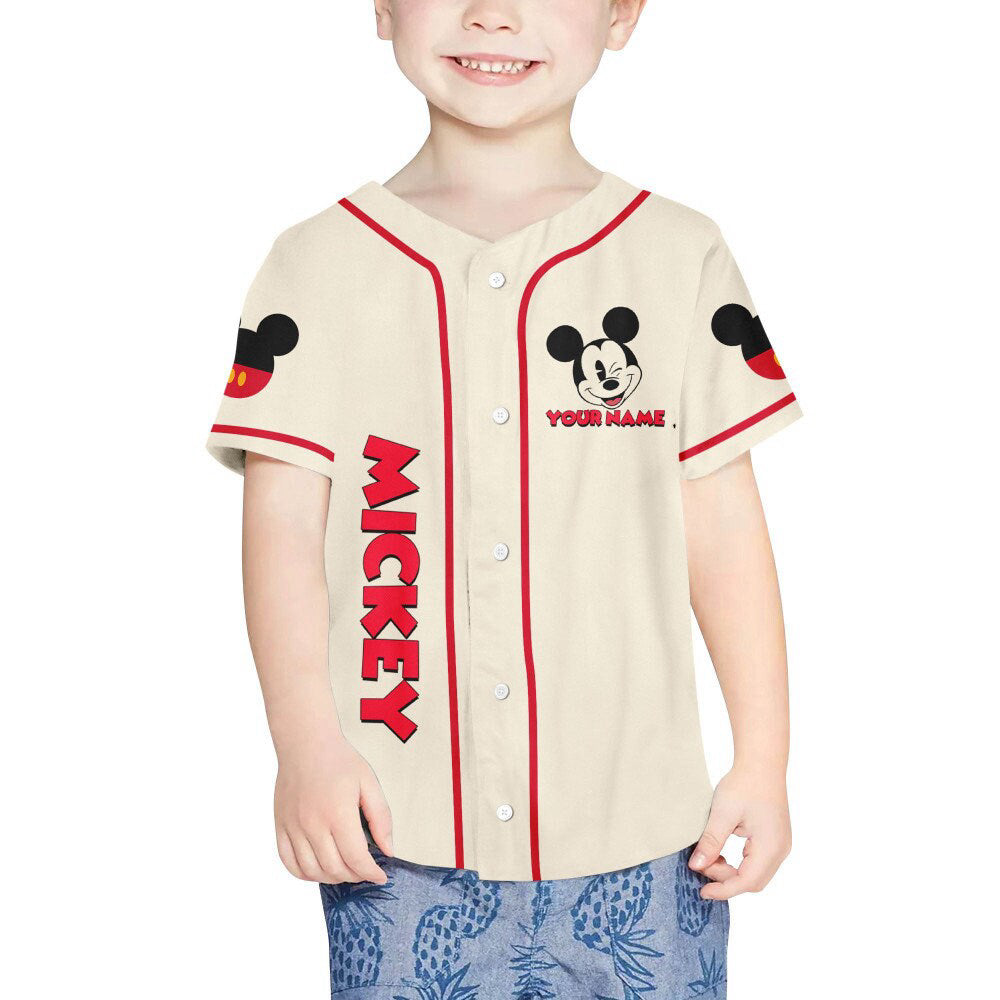 Personalize Jersey Mickey: Disney Baseball Sports Jersey Perfect Gift for Fans Best Birthday Gift - Bafud