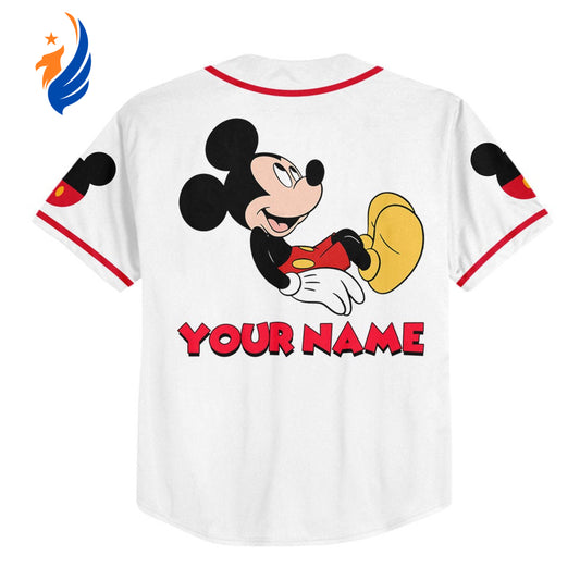 Personalize Jersey Mickey Smile: Disney Baseball Sports - Cute Gifts for Fans Best Birthday Gift! - Bafud
