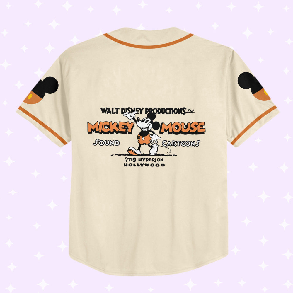 Vintage Mickey Jersey: Personalize Your Disney Baseball Style! Perfect Gift for Fans Magic Kingdom Tee Birthday Surprise! - Bafud
