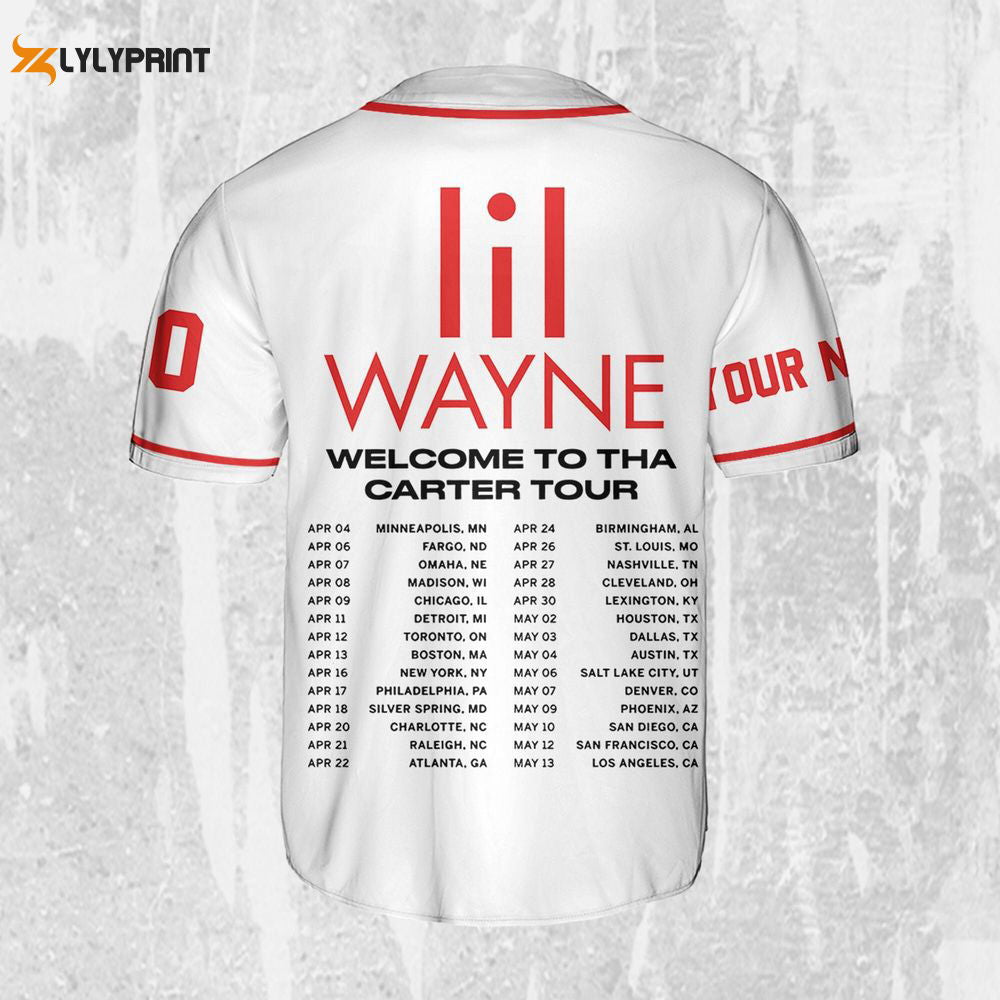 Personalize Lil Wayne Welcome To Tha Carter White Color Jersey, Custom Baseball Jersey - lylyprint.com... (Image 2)