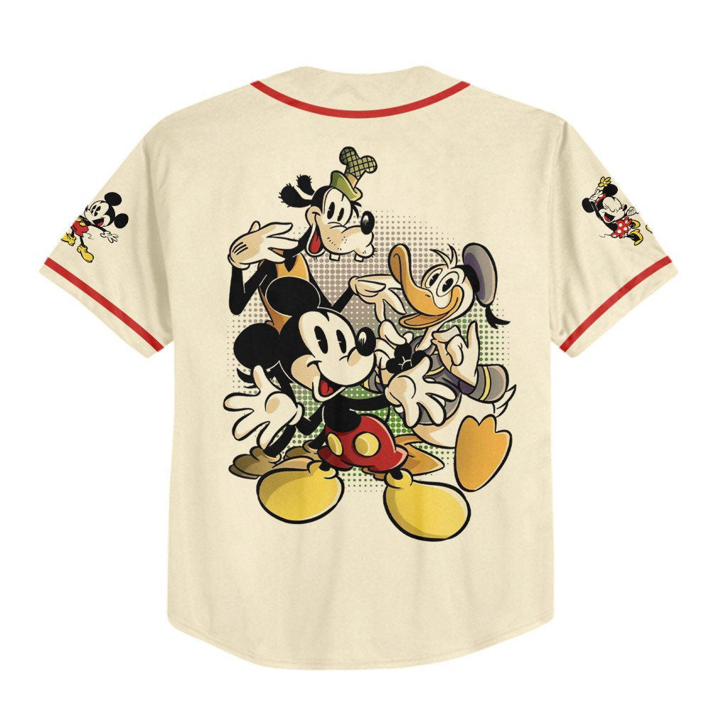 Customize Mickey And Friends Jersey Disney Baseball Sports Gift Cute Mickey Mouse Fans Best Birthday Present - Bafud