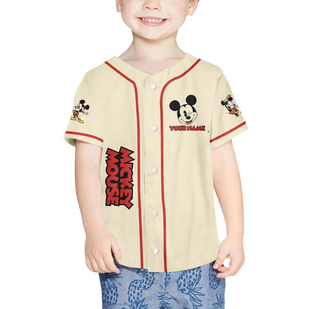 Customize Mickey And Friends Jersey Disney Baseball Sports Gift Cute Mickey Mouse Fans Best Birthday Present - Bafud