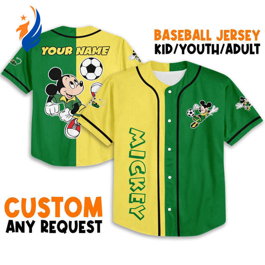 Customize Mickey Soccer Jersey: Disney Baseball Sports Gift for Fans - Ideal Birthday Present! - Bafud