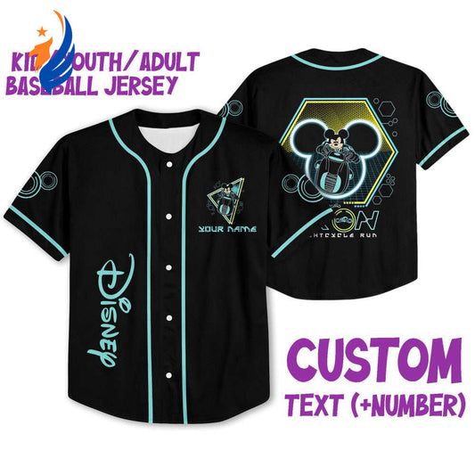 Personalize Mickey Tron Jersey - Disney Baseball Sports Gift for Fans - Best Birthday Gift - Bafud