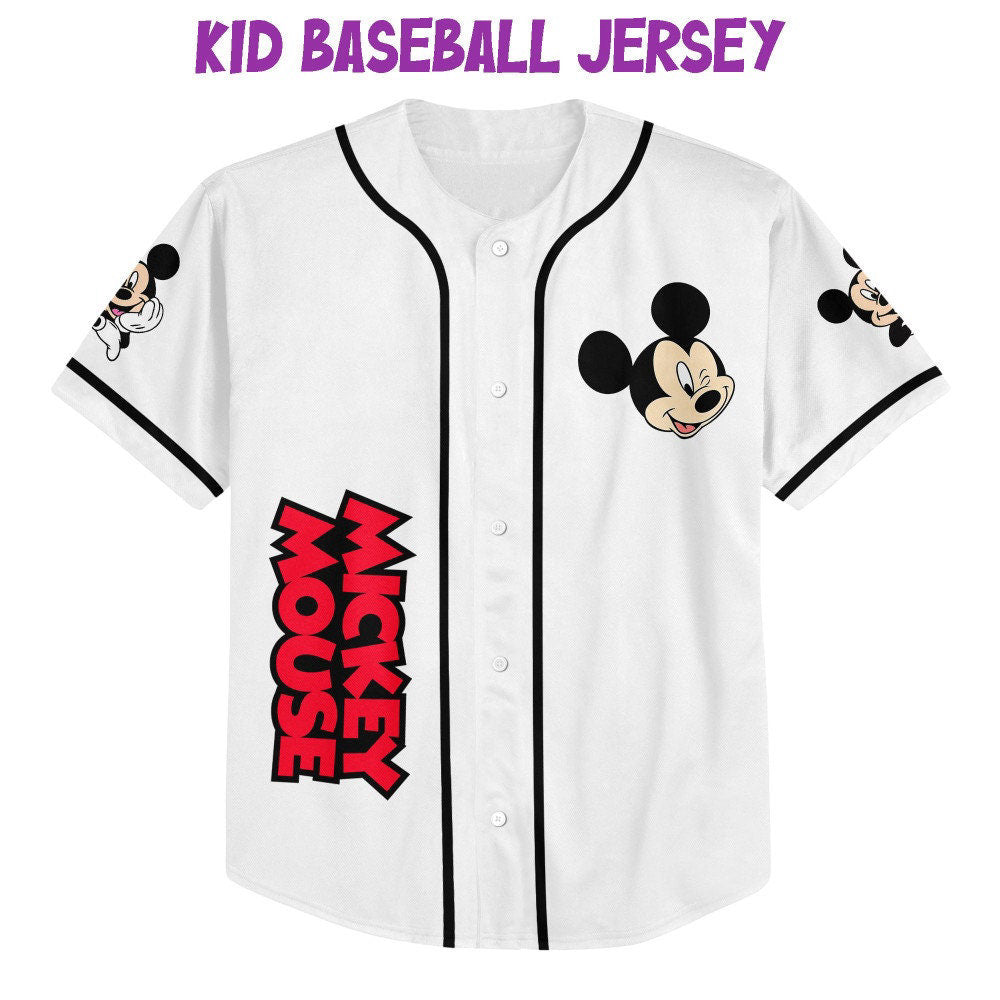 Vintage Disney Mickey Mouse Baseball Jersey: Personalized Cute Gifts for Fans - Bafud