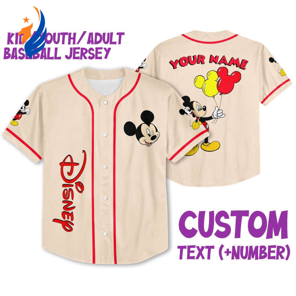 Vintage Disney Mickey Love Life: Personalized Baseball Jersey for Fans - Cute Disney Gifts - Bafud