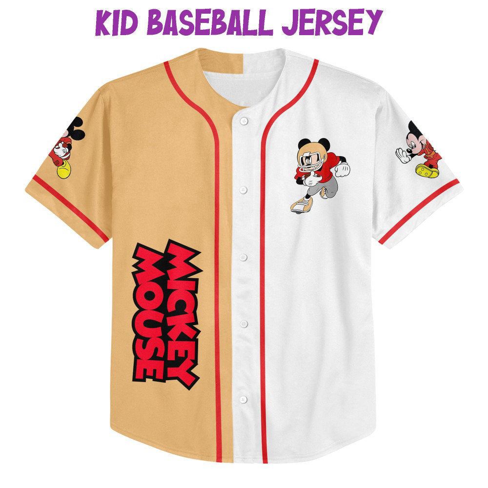 Vintage Disney Mickey Mouse Football Jersey - Perfect Sports Gift for Fans - Bafud