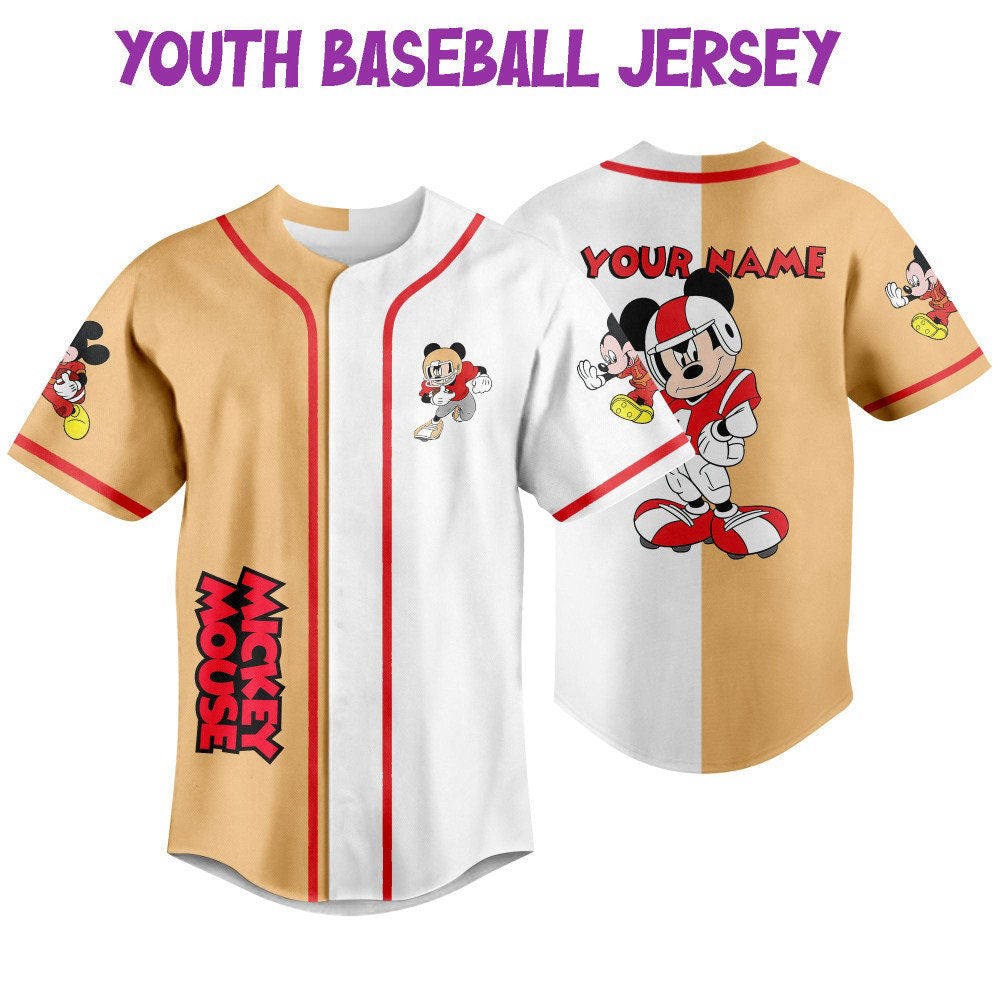 Vintage Disney Mickey Mouse Football Jersey - Perfect Sports Gift for Fans - Bafud