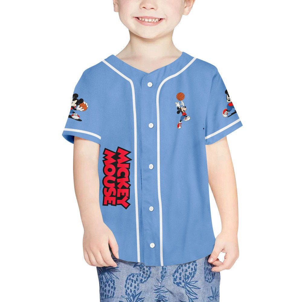 Vintage Disney Mickey Mouse Basketball Jersey - Perfect Gift for Disney Fans! - Bafud