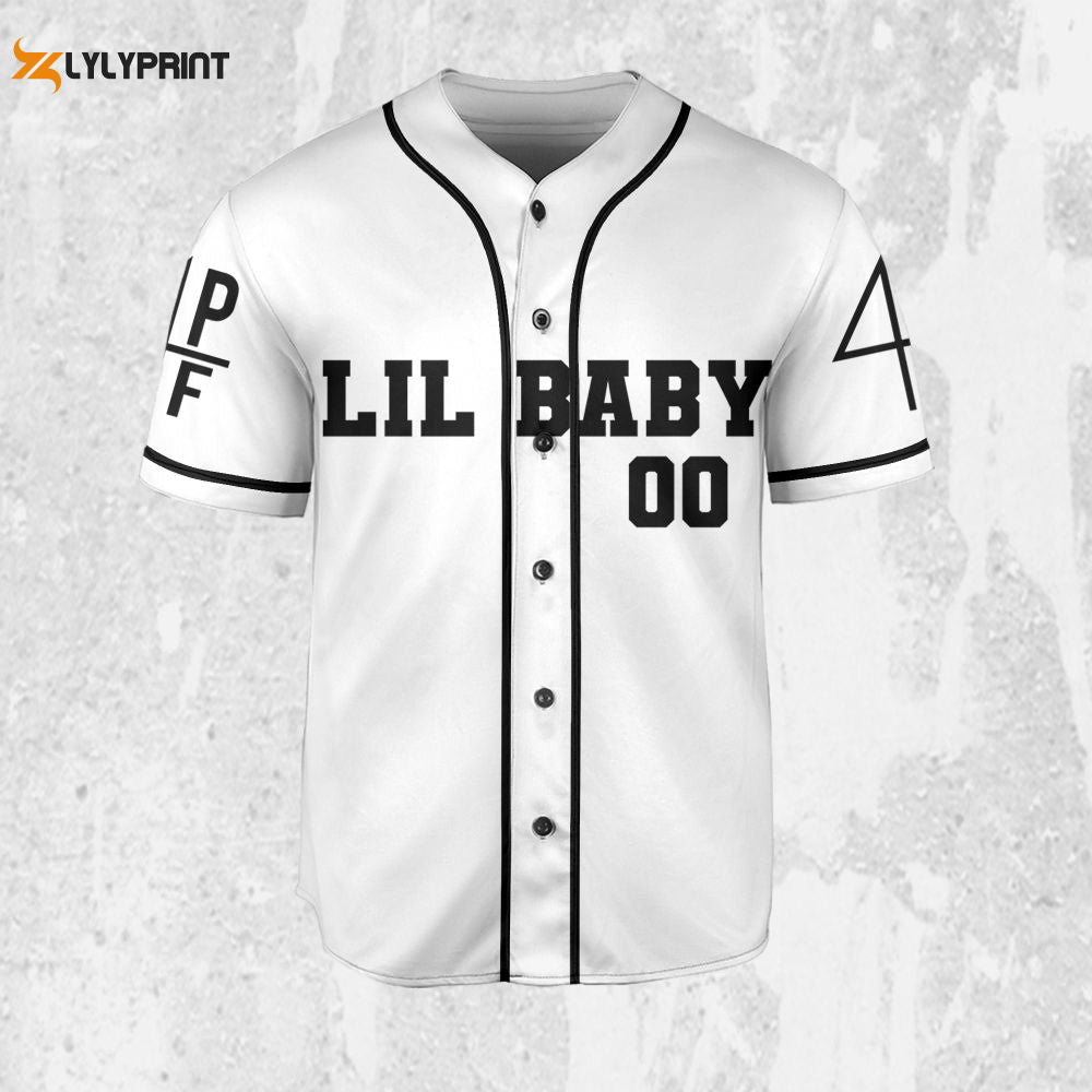 Personalize Vintage Lil Baby Jersey, Lil Baby Baseball Jersey, Lil Baby Rap Jersey - lylyprint.com
