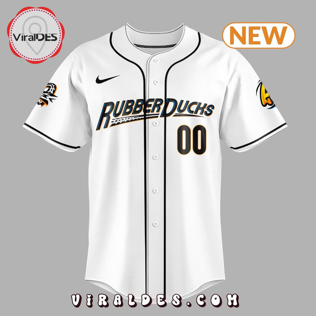 Personalized Akron RubberDucks White Baseball Jersey