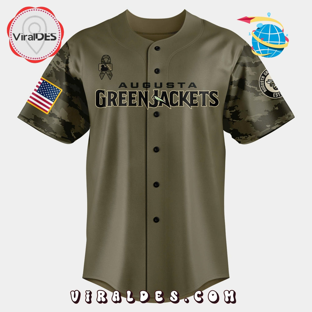 Personalized Augusta GreenJackets Military Appreciation Jersey
