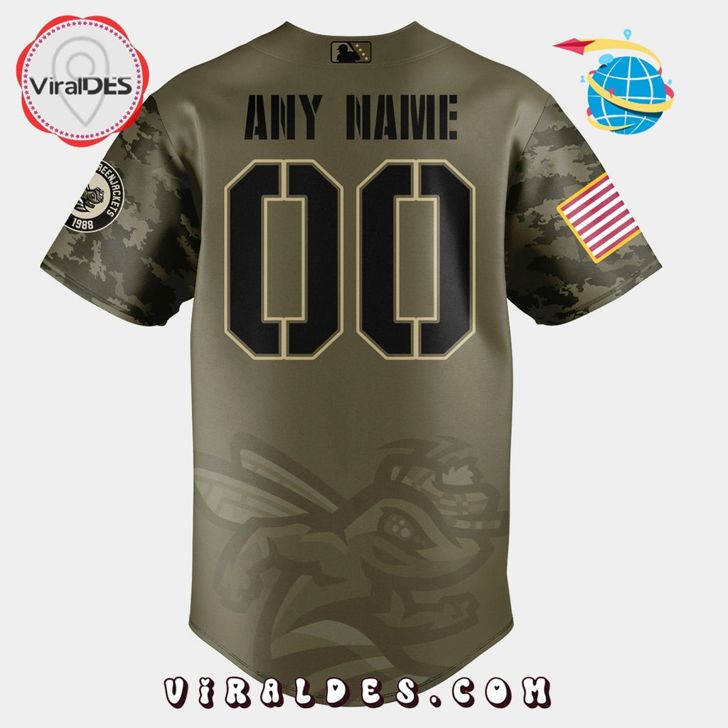Personalized Augusta GreenJackets Military Appreciation Jersey