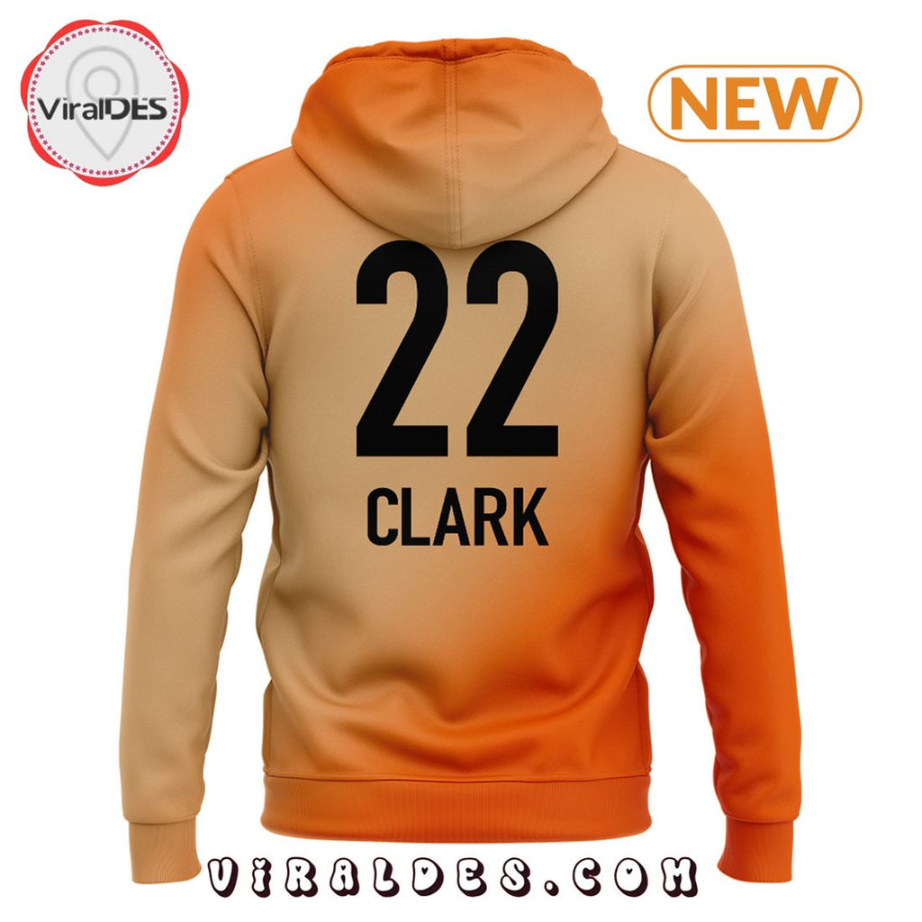 Personalized Caitlin Clark Gradient Orange Hoodie, Cap