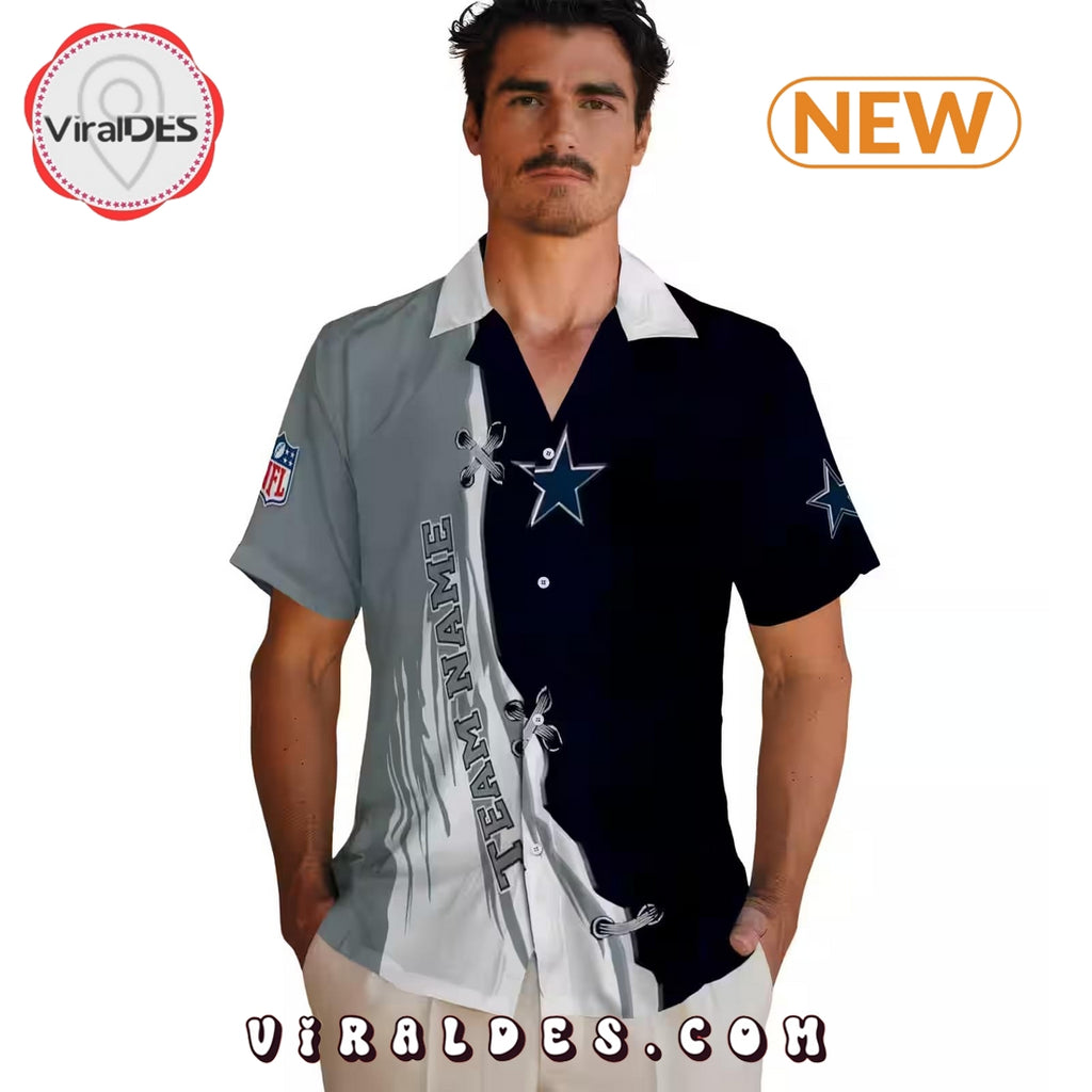 Personalized Dallas Cowboys Edgy Streaks Hawaiian Shirt