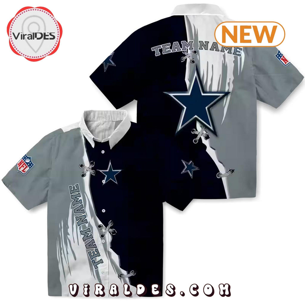 Personalized Dallas Cowboys Edgy Streaks Hawaiian Shirt