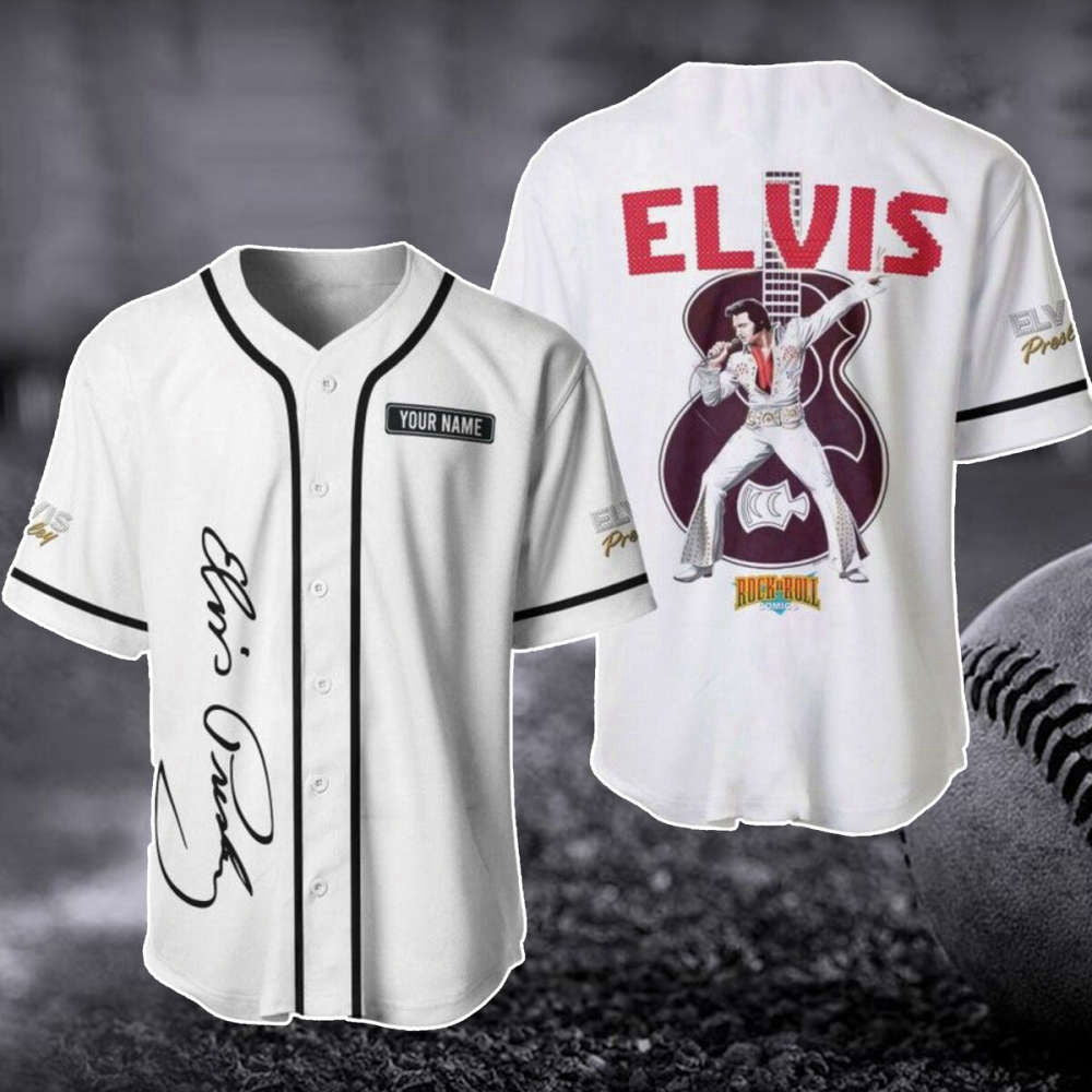 Personalized Elvis Presley Baseball Jersey - Rock n Roll Shirt 2023 Music Merch & Gift - Aopprinter