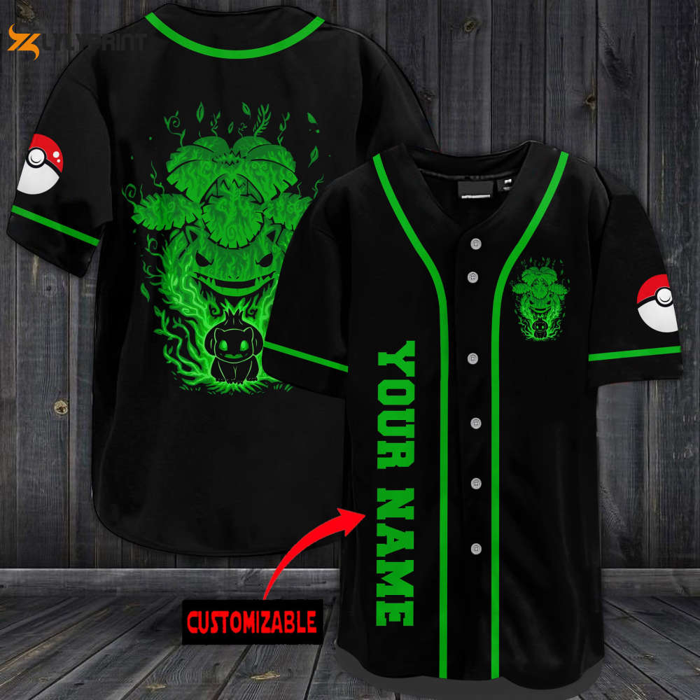 Personalized Giant Venusaur Baseball Jersey - lylyprint.com