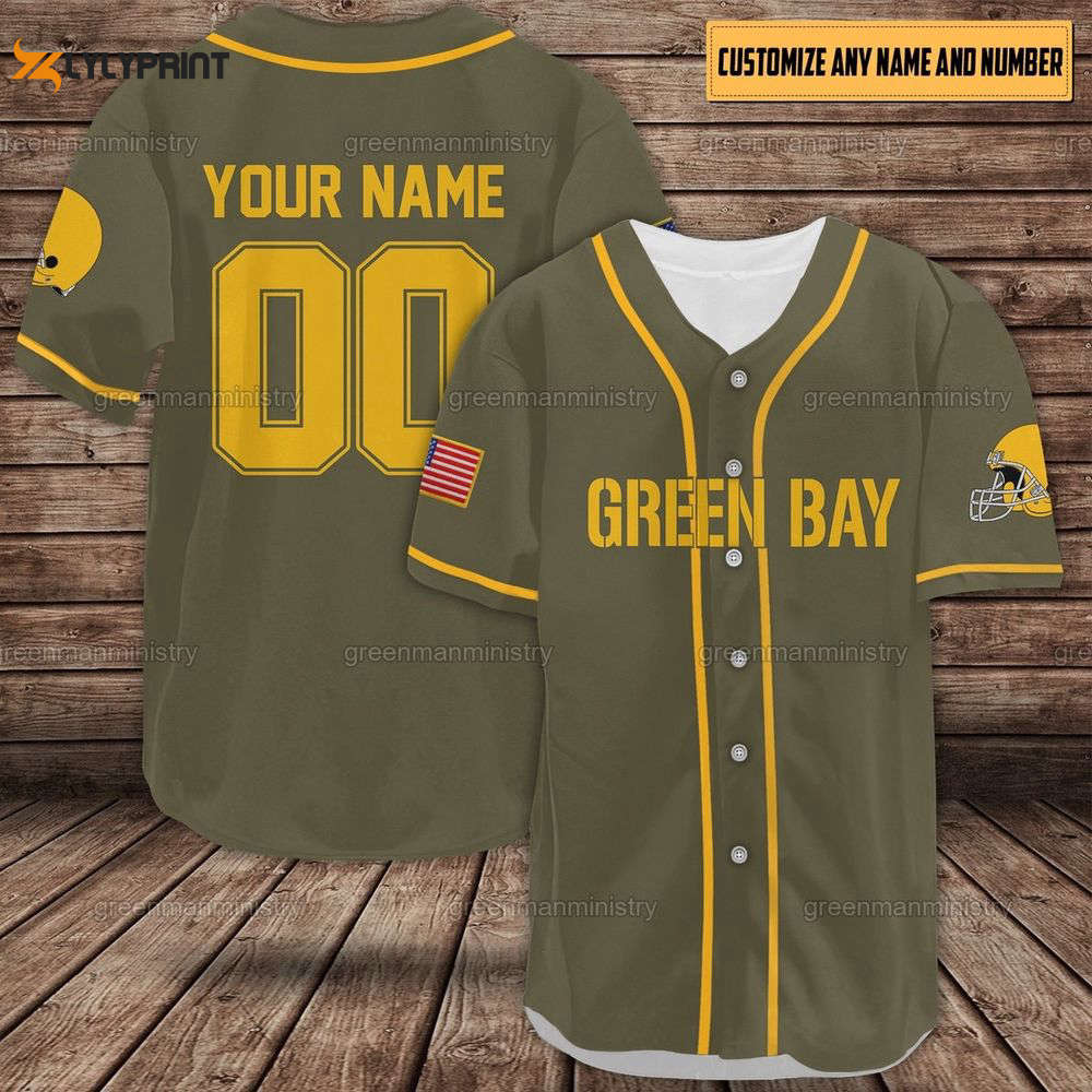 Personalized Green Bay Baseball Shirt, Green Bay Baseball Jersey (Image 2)