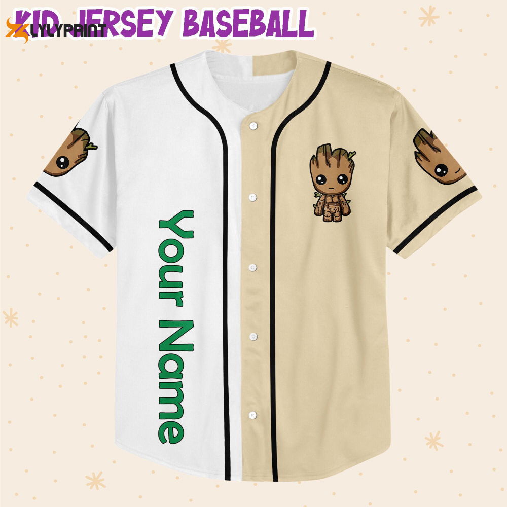 Personalized Groot Cutest In The Galaxy Baseball Jersey - lylyprint.com T-Shirts, Hoodie, Sweatshirt (Image 2)