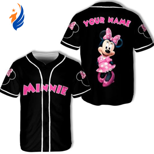 Get a Personalized Mickey Cartoon Movie Baseball Jersey Shirt - Perfect for Disney Fans! - Bafud