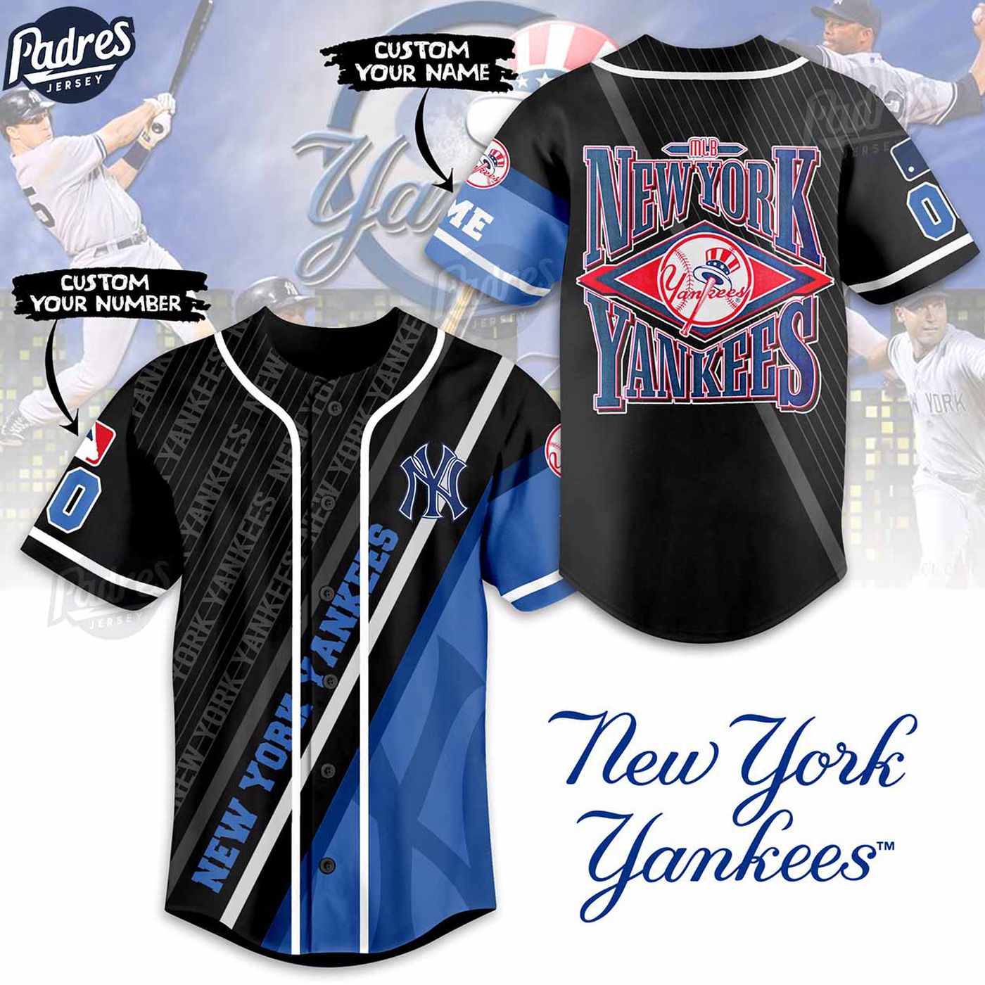 Custom MLB New York Yankees Jersey Shirt – Personalized Fan Gear (Image 2)